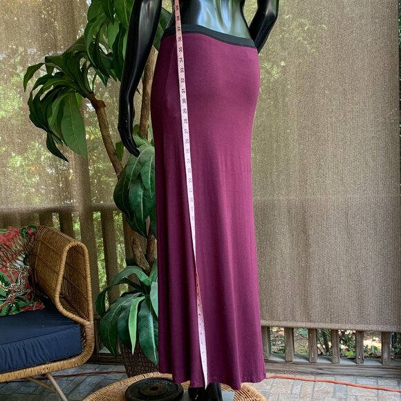 Free People Burgundy Side Slit Maxi Skirt - Picture 9 of 12